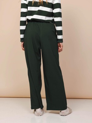 Dark Green Wide Pants Women from SNURK