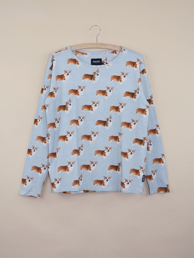 Corgi Time T-shirt long sleeve Women from SNURK