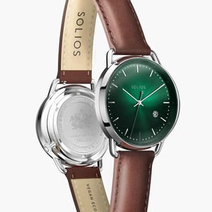 Rainforest Curve | Brown Vegan Leather from Solios Watches