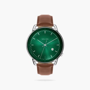 Rainforest Curve | Brown Vegan Leather from Solios Watches