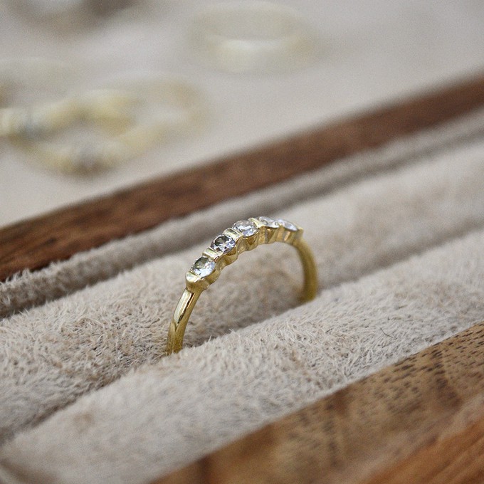 Champagne diamond ring - Gold 14k & Diamonds from Solitude the Label