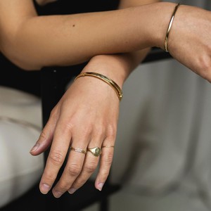 Square Bangle - 14k gold from Solitude the Label