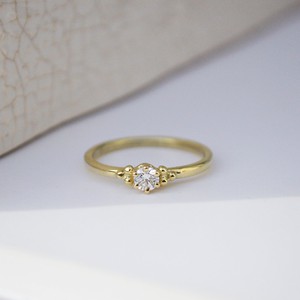 White diamond ring - Gold 14k & Diamond from Solitude the Label