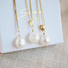 Pearl Necklace - Gold 14k via Solitude the Label