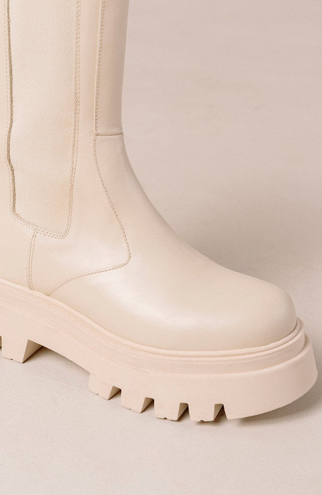 All Rounder white leather boots from Sophie Stone