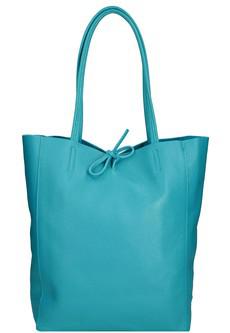 Jade Green Italian Leather Tote Bag via Sostter