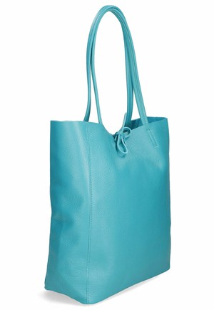 Jade Green Italian Leather Tote Bag from Sostter