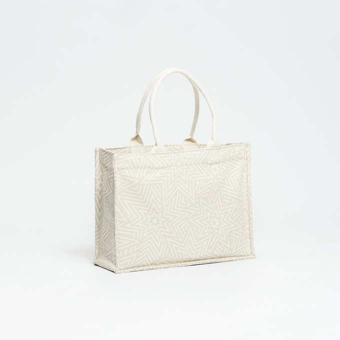 SbS Tote Bag L - Star Explosion White from Souleway