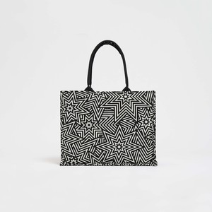 SbS Tote Bag L - Star Explosion Black & White from Souleway