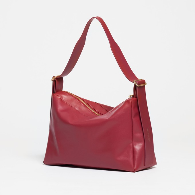 Slouchy Shoulder Bag - Cherry Red from Souleway