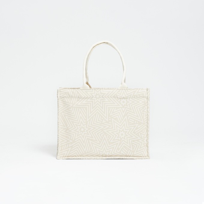 SbS Tote Bag L - Star Explosion White from Souleway