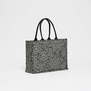 SbS Tote Bag L - Star Explosion Black & White from Souleway