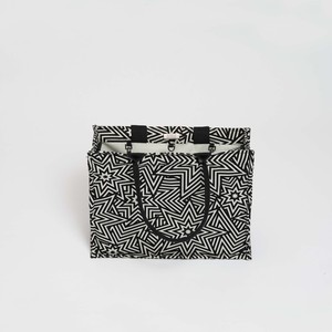 SbS Tote Bag L Set - Star Explosion Black & White from Souleway