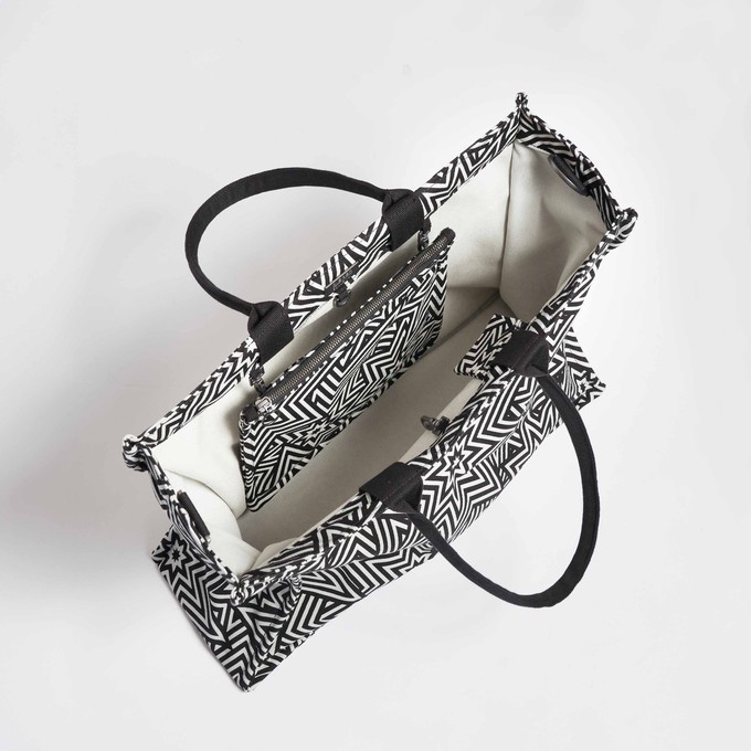 SbS Tote Bag L Set - Star Explosion Black & White from Souleway