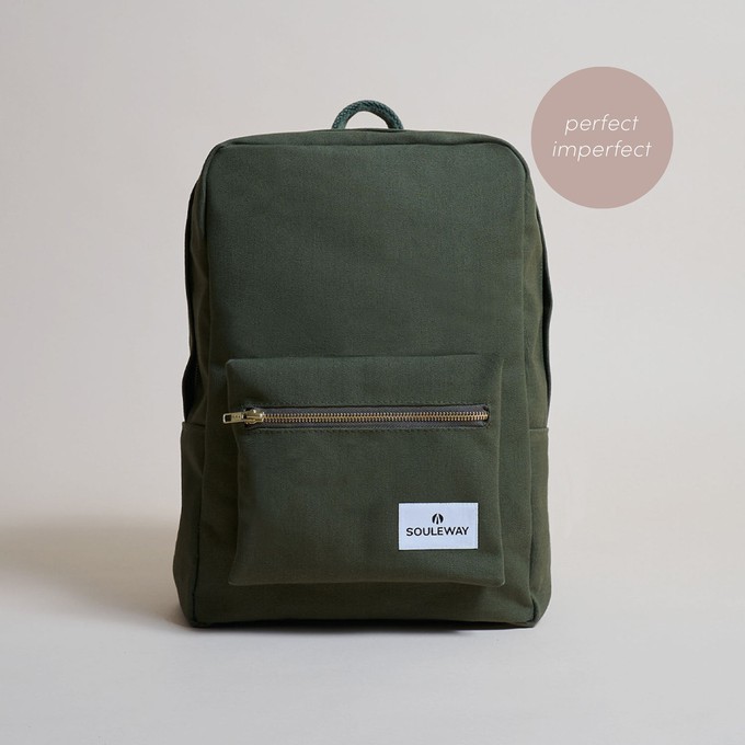 Casual Backpack (imperfect) - Dark Olive from Souleway