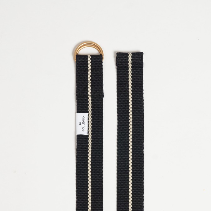 Yoga Strap - Black/Sand from Souleway