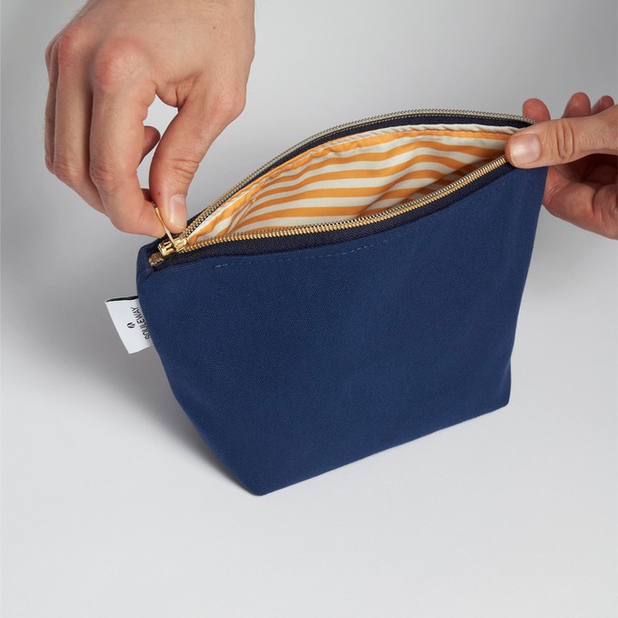 Canvas Cosmetic Pouch, Navy