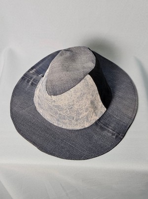 Upcycled denim cowboy hat size L from Stephastique