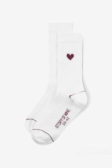 Socks with heart white via STORY OF MINE
