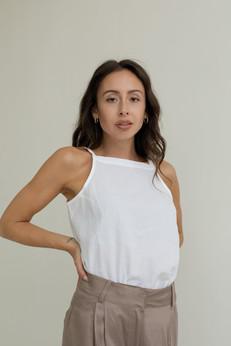 Light top with thin straps white via STORY OF MINE