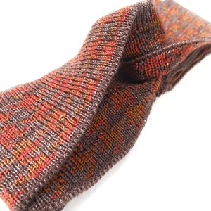 Ginger Pied-De-Poule Jacquard Knit Merino Blend Hairband - Brown/Orange Blend from STUDIO MYR