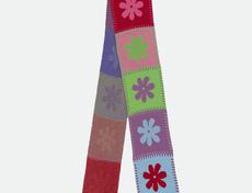 Flower patchwork scarf via Studio Selles