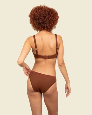 Organic Cotton Low-Rise Bikini in Carbon & Cacao 2-Pack from Subset