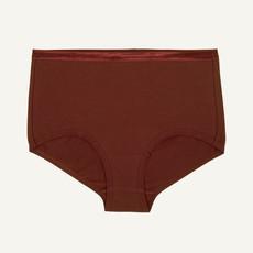 Organic Cotton Mid-Rise Retro Brief in Cacao via Subset