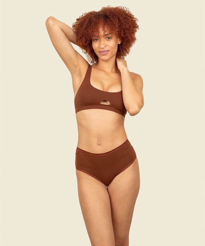 Organic Cotton Mid-Rise Brief in Cacao 3-Pack from Subset