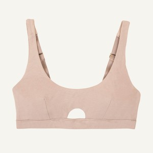 Organic Cotton Keyhole Soft Bra in Stone from Subset