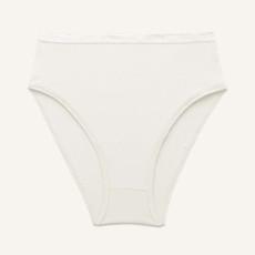 Organic Cotton High-Rise Brief in Cloud Nine via Subset