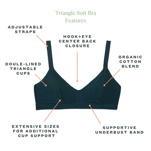 Organic Cotton Triangle Soft Bra in Meridian from Subset