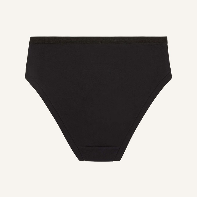 Organic Cotton Mid-Rise Bikini in Carbon from Subset