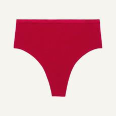 High-Rise Thong in Cherry via Subset