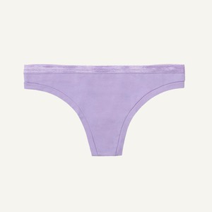 Organic Cotton Low-Rise Thong in Petal from Subset