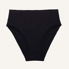 Organic Cotton High-Rise Brief in Carbon via Subset