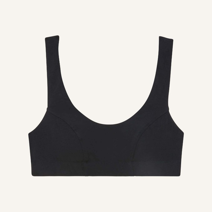 Organic Cotton Scoop Bralette in Carbon from Subset