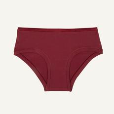 Organic Cotton Mid-Rise Hipster in Garnet via Subset