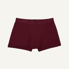 Organic Cotton Men's Boxer Brief in Garnet via Subset