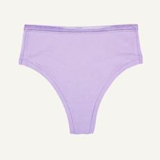 Organic Cotton High-Rise Thong in Petal via Subset