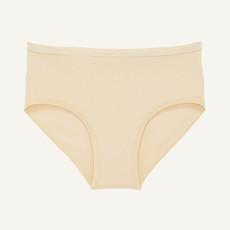 Organic Cotton Mid-Rise Brief in Wheat via Subset