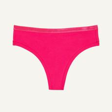 Organic Cotton Mid-Rise Thong in Aurora via Subset