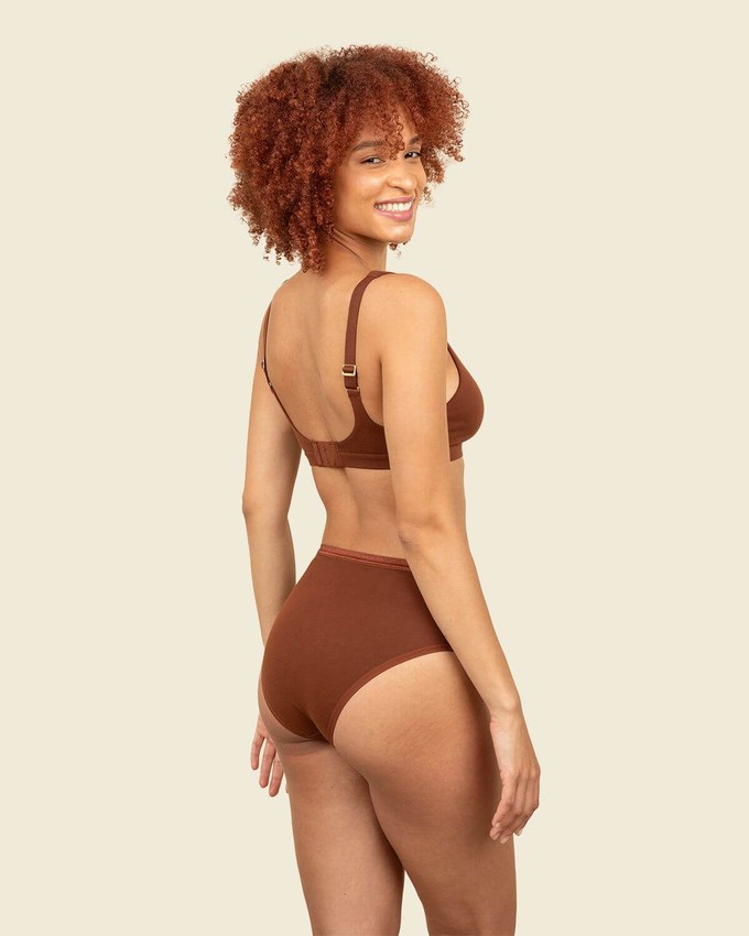 Organic Cotton High-Rise Brief in Cacao 3-Pack from Subset