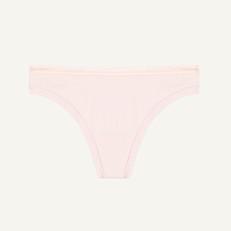 Organic Cotton Low-Rise Thong in Quartz via Subset