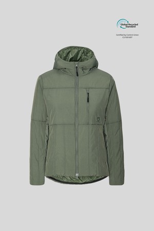 Fils Padded Jacket GeoMap Lark Green from Superstainable