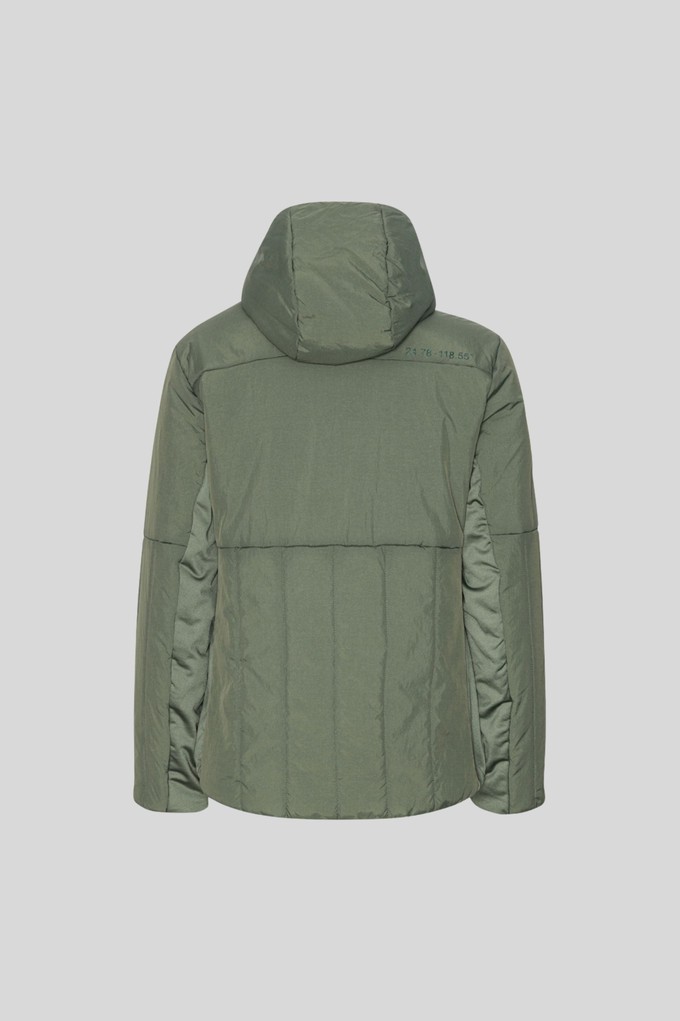 Fils Padded Jacket GeoMap Lark Green from Superstainable