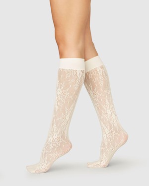 Rosa Lace Knee-Highs from Swedish Stockings