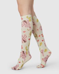 Helen Bullock Floral Knee-Highs via Swedish Stockings