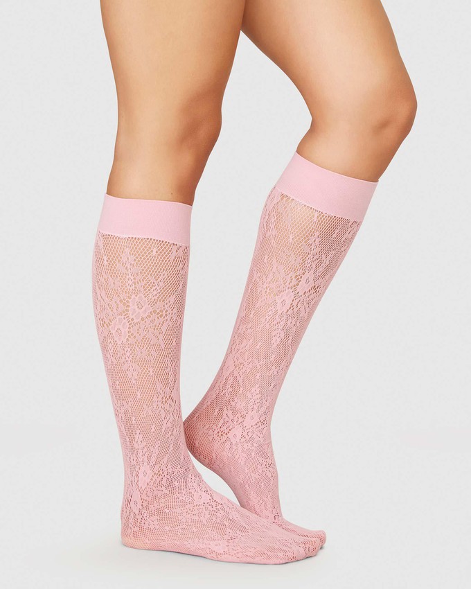 Rosa Lace Knee-Highs from Swedish Stockings