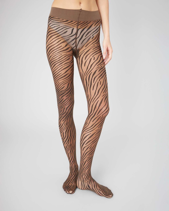 Zadie Zebra Tights from Swedish Stockings